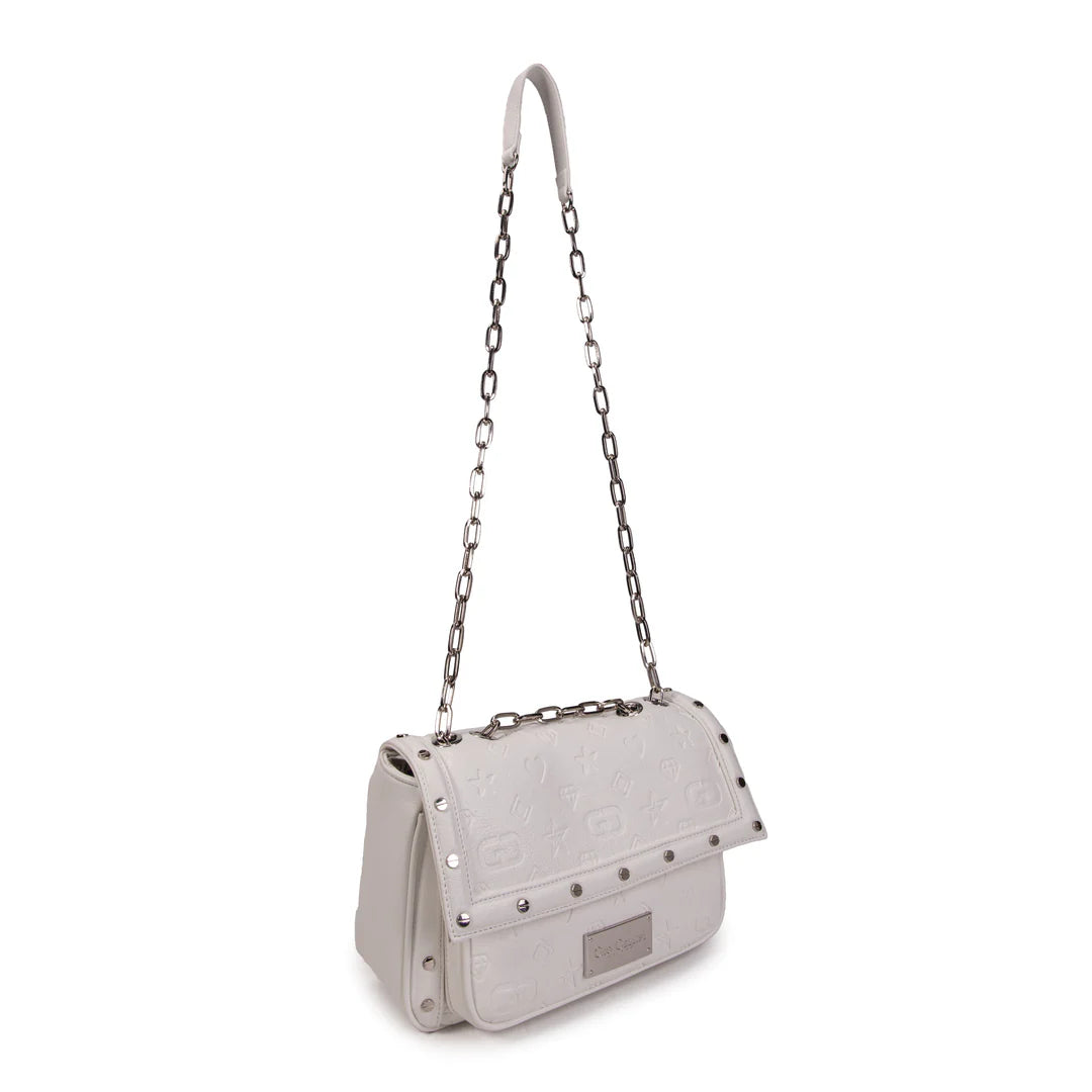 BORSA CHARLIE BIANCA MONOGRAM