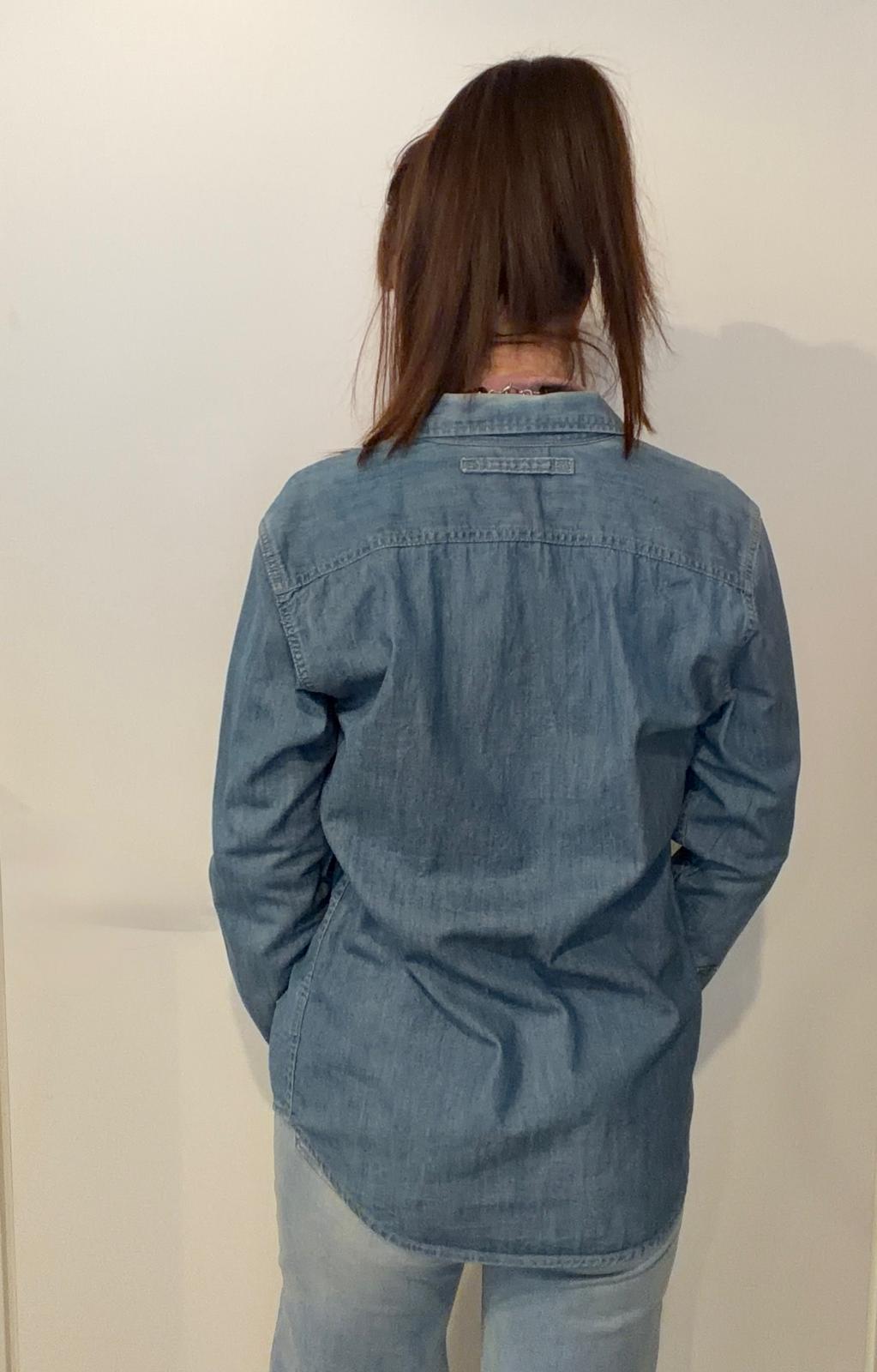 CAMICIA JEANS DIPINTA A MANO