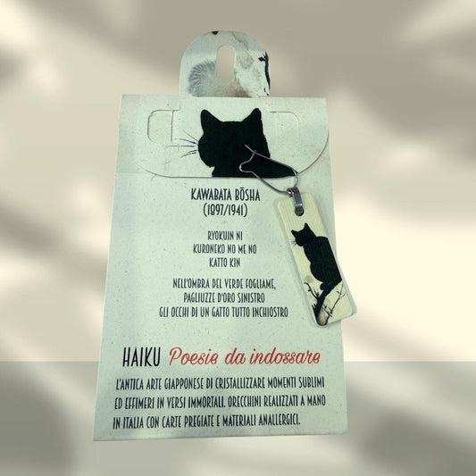 HAIKU ORECCHINI DI CARTA - GATTO
