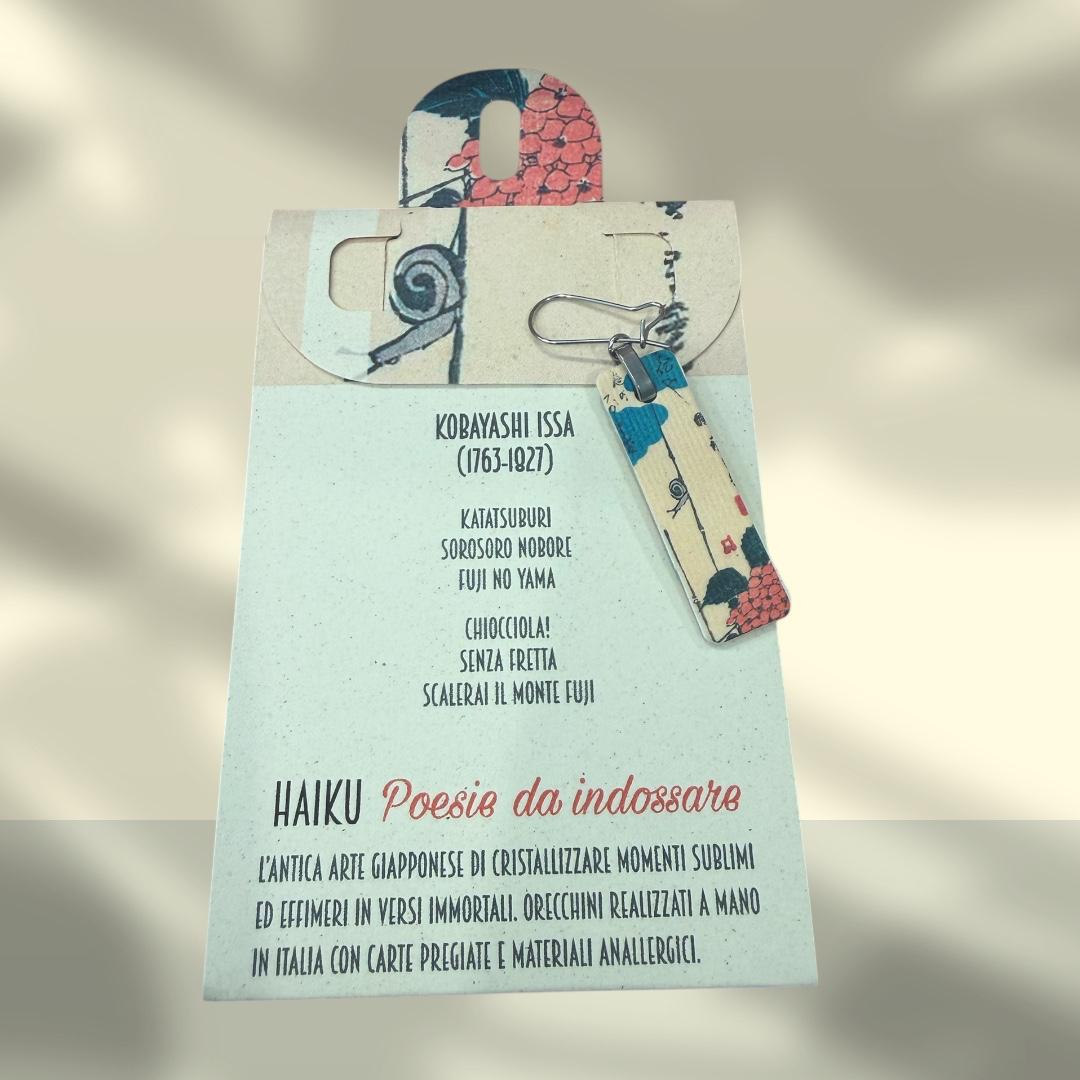 HAIKU ORECCHINI DI CARTA - LUMACA